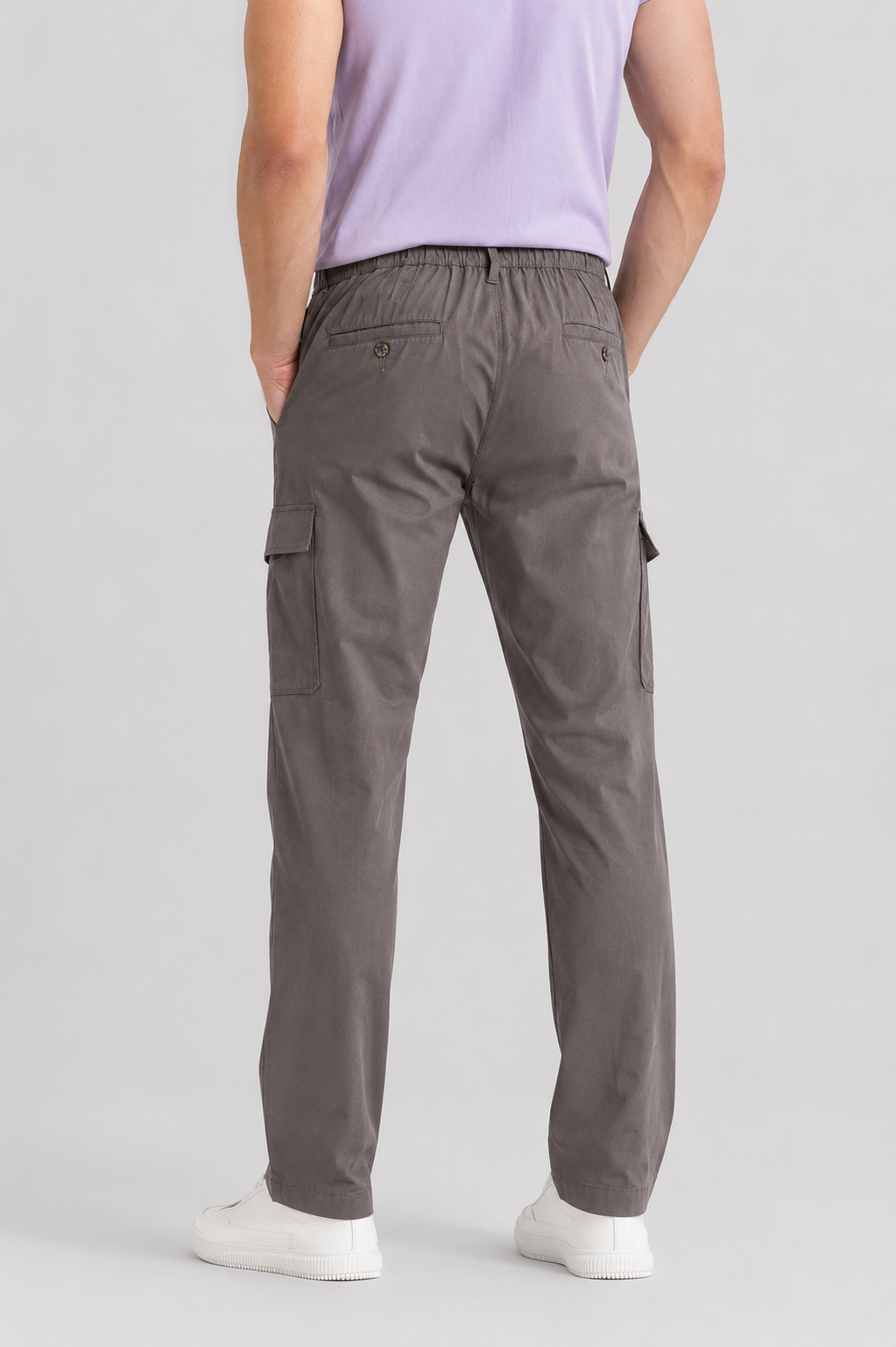 Stone Grey Utility Cargo Pants