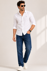 Unisex Classic Dark Blue Jeans