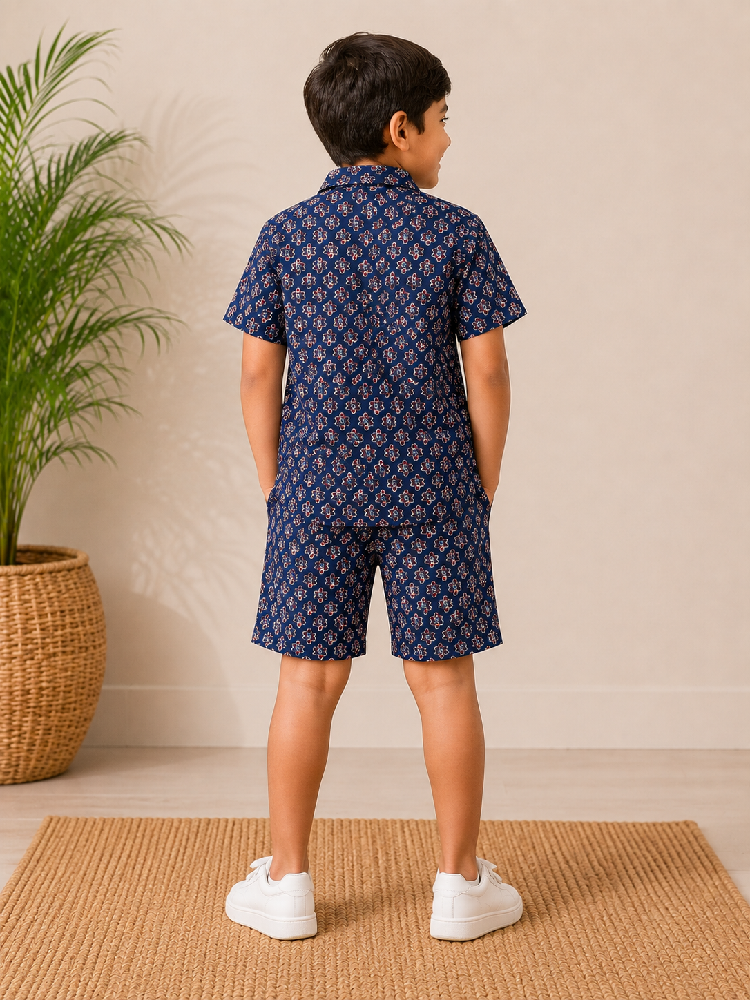 Kids Navy Printed Co-Ord Set