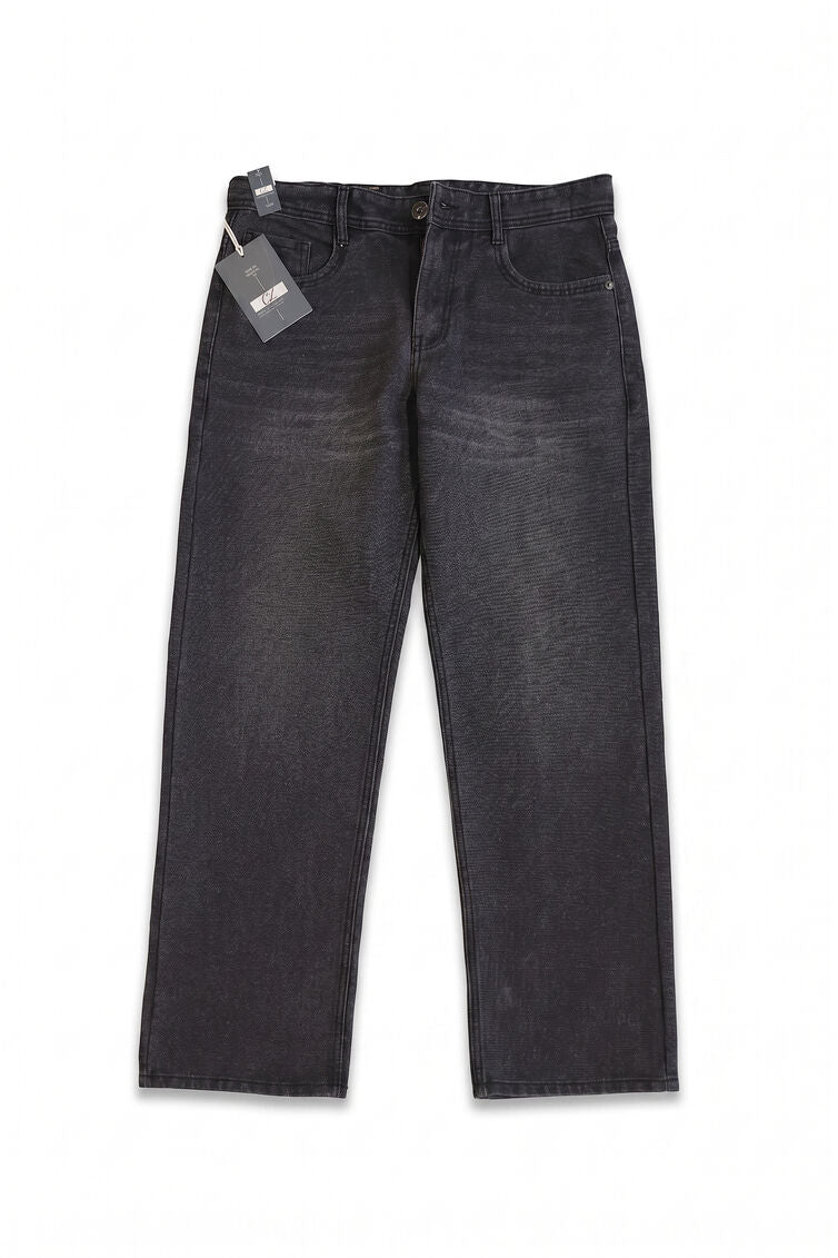 Black Wash Regular Fit Denim Jeans