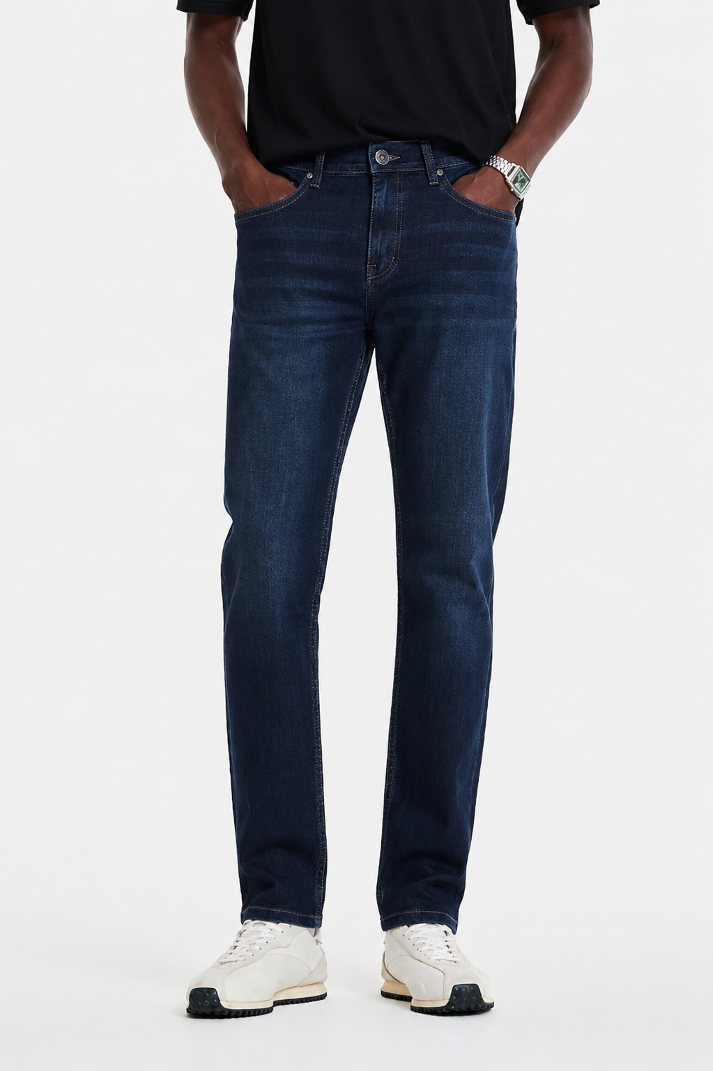 Men's Classic Dark Wash Straight Fit Jeans