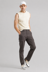 Charcoal Grey Utility Cargo Pants