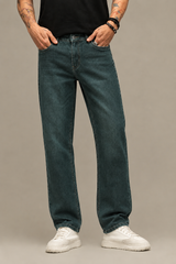 Men’s Classic Dark Grey Straight-Fit Denim Jeans