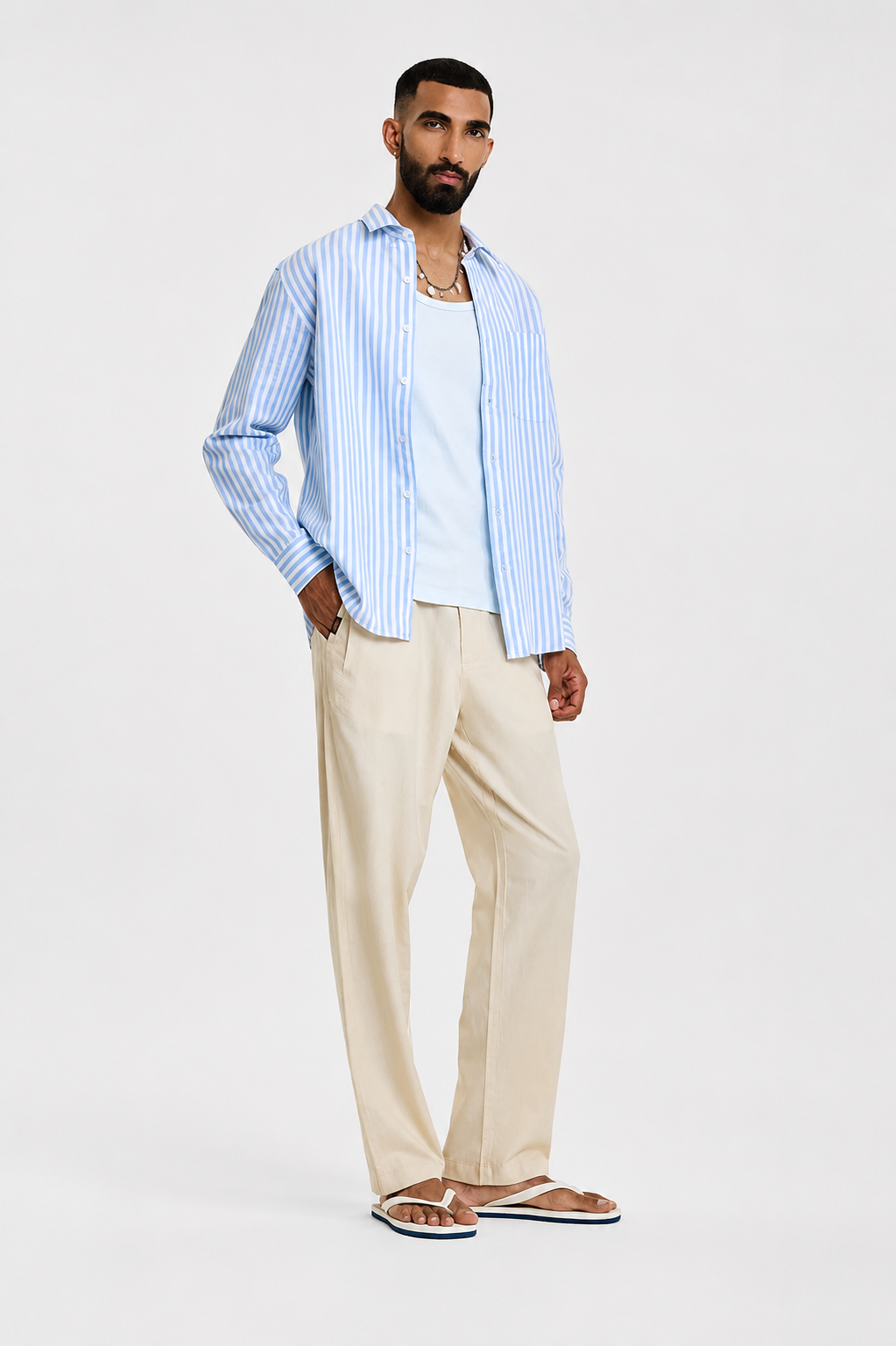 Men’s Off-White Relaxed Fit Corduroy Trousers