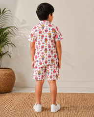 Kids Character Print Co-Ord Set – Printed Shirt & Shorts