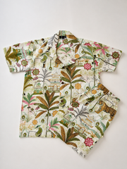 Kids Printed Shirt & Shorts Set – Tropical Jungle & Animal Print Casual Co-Ord Set