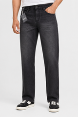 Black Wash Regular Fit Denim Jeans