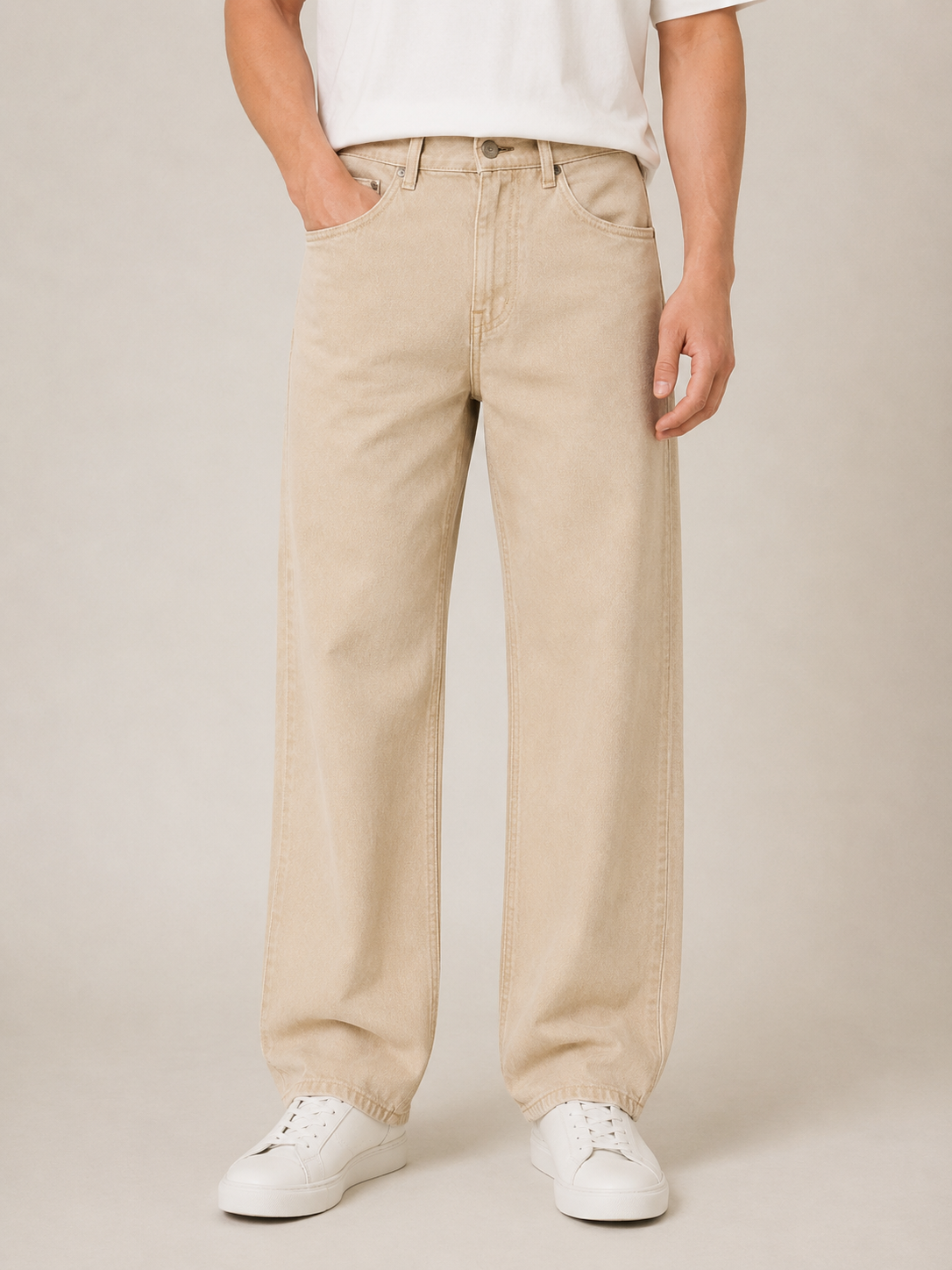 Vintage Earth-Tone Cargo Pants – Classic Everyday Style