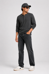 Washed Charcoal Denim Jeans