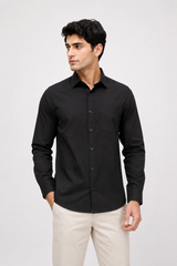 Men’s Classic Black Full Sleeve Shirt – Premium Casual Button-Down Shirt