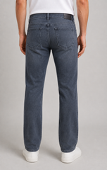 Classic Straight-Leg Stretch Jeans - Dark Grey