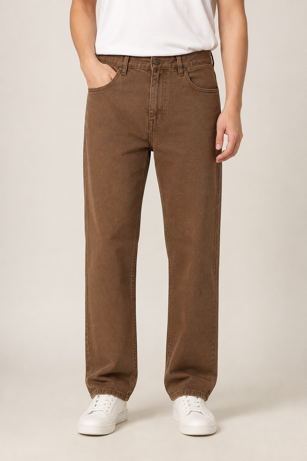 Vintage Earth-Tone Cargo Pants – Classic Everyday Style