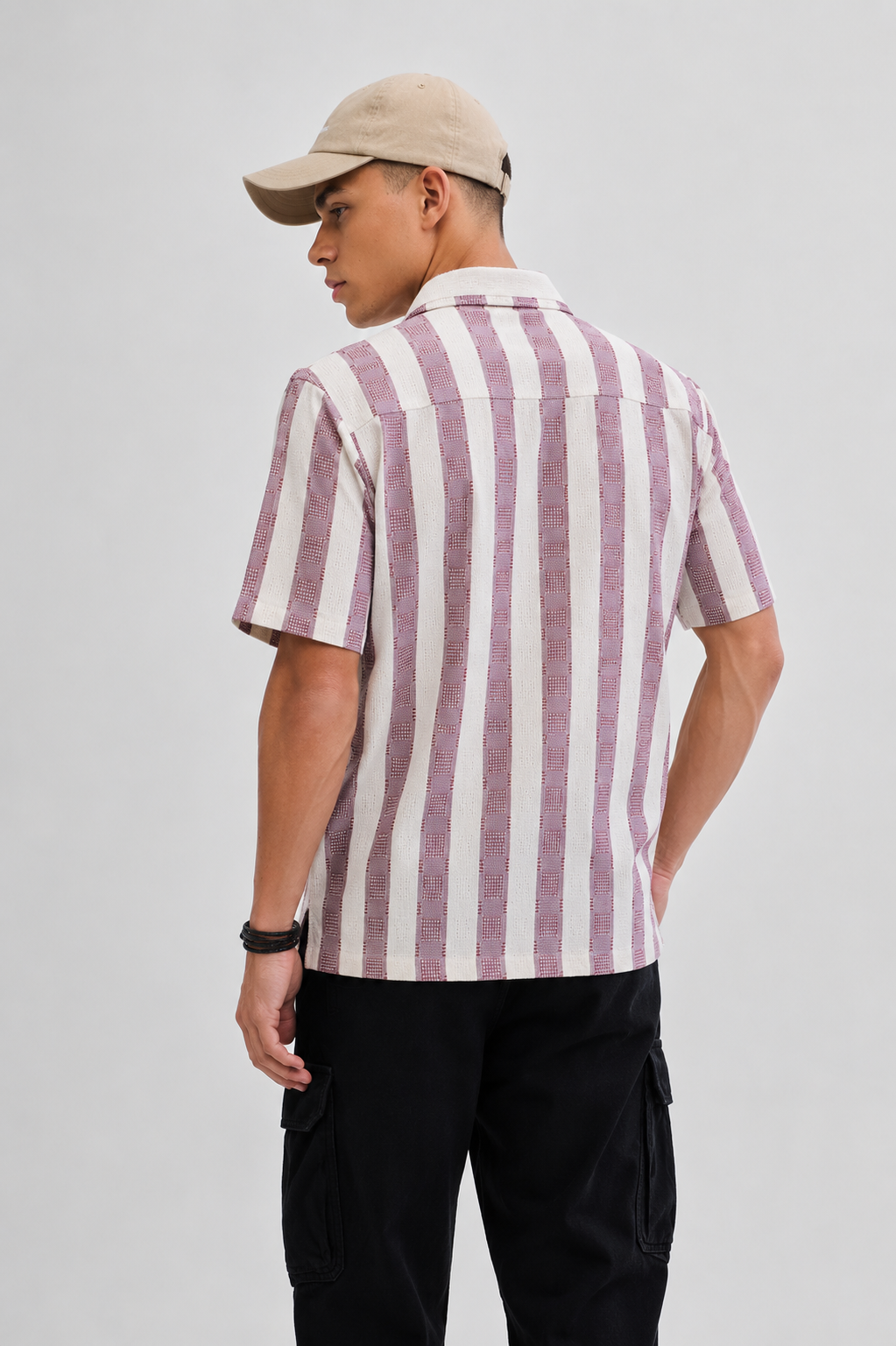 Mauve Stripe Resort Shirt