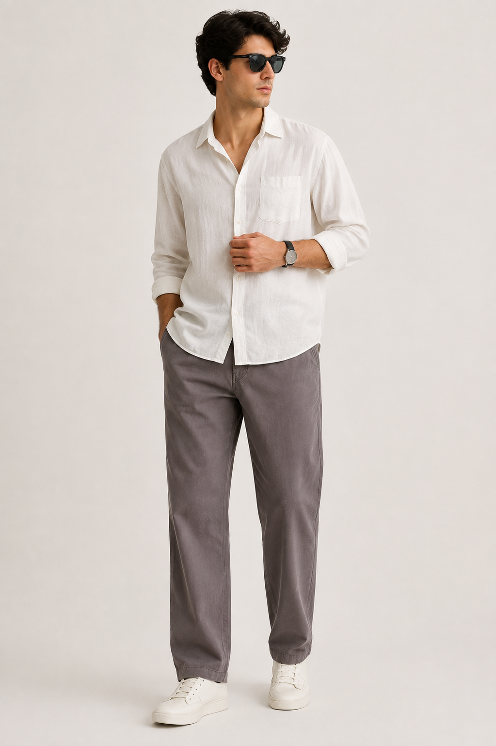 Men's Solid Casual & Formal Pants