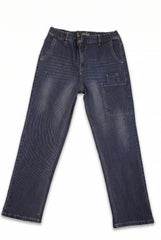 Vintage Wash Utility Denim Jeans