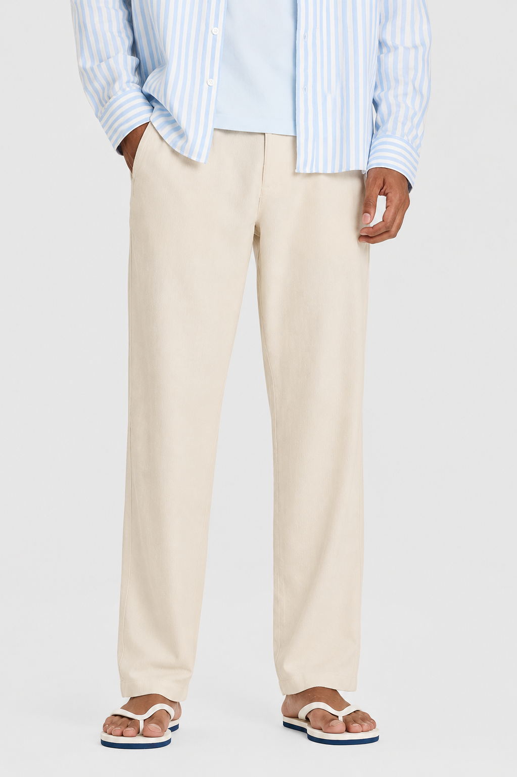 Men’s Off-White Relaxed Fit Corduroy Trousers