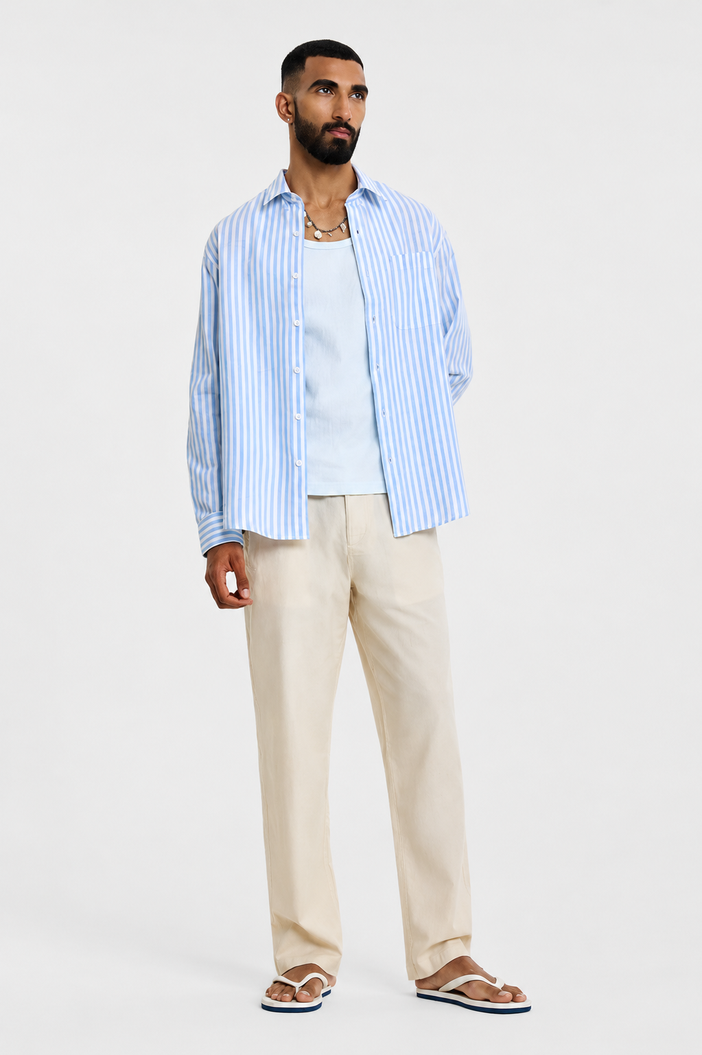 Men’s Off-White Relaxed Fit Corduroy Trousers