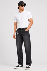 Black Wash Regular Fit Denim Jeans
