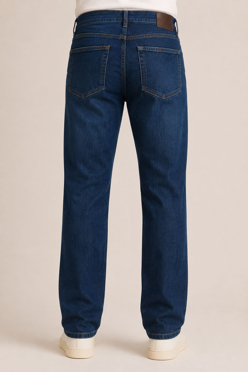 Unisex Classic Dark Blue Denim Jeans