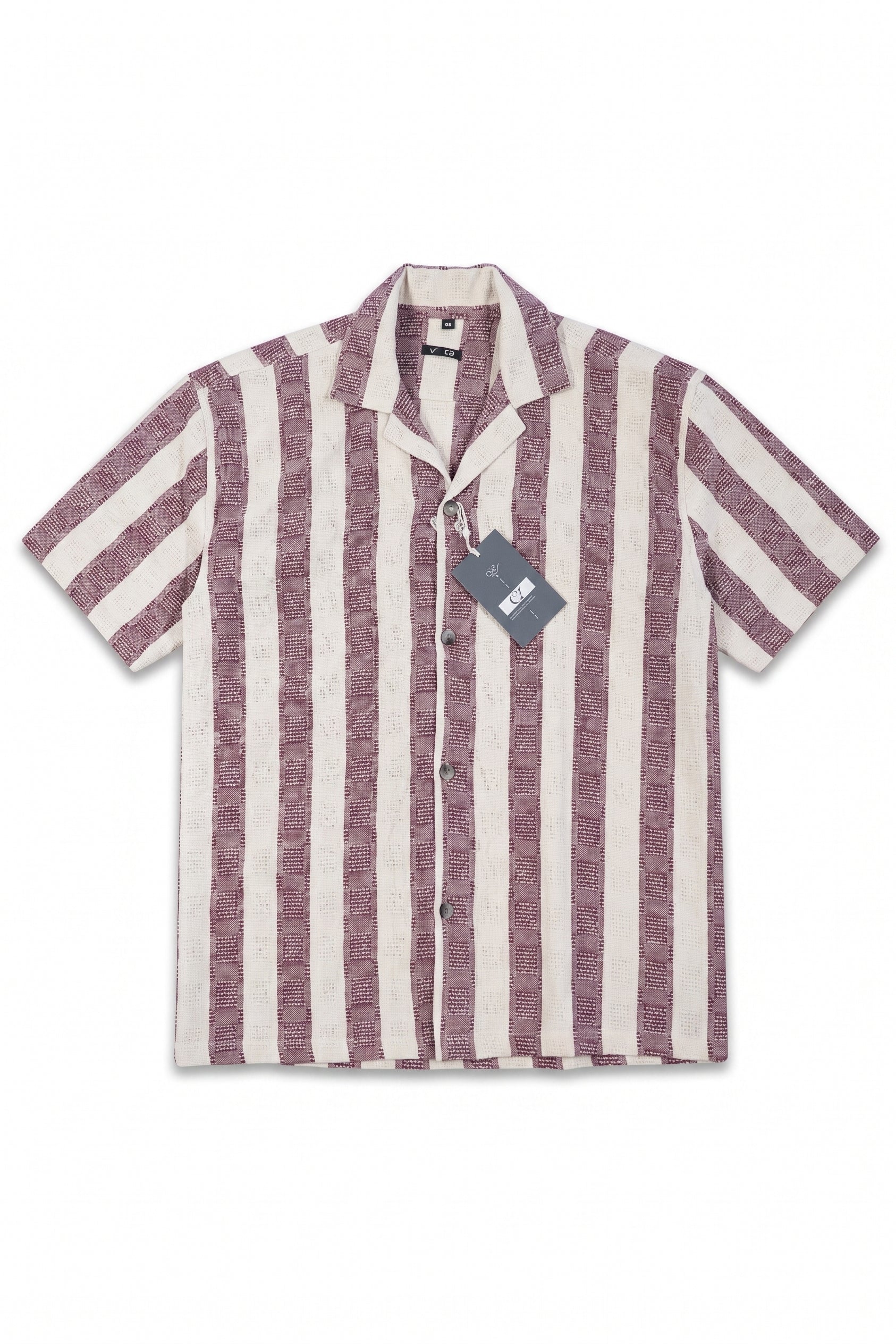 Mauve Stripe Resort Shirt