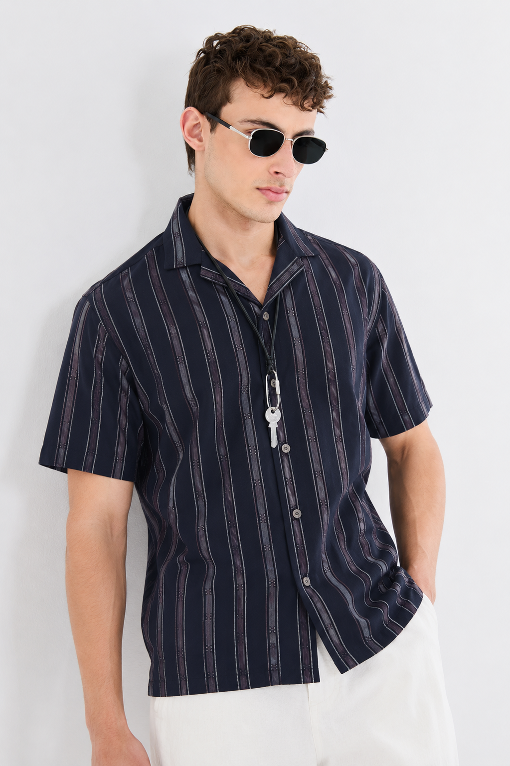 Midnight Stripe Resort Shirt