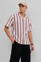 Mauve Stripe Resort Shirt