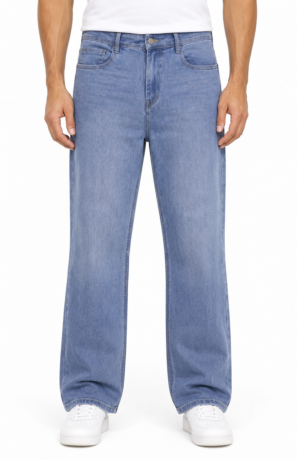 Light Wash Wide Leg Denim Jeans
