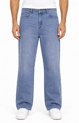 Light Wash Wide Leg Denim Jeans