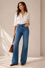 Vintage Blue Washed Denim Jeans – Unisex