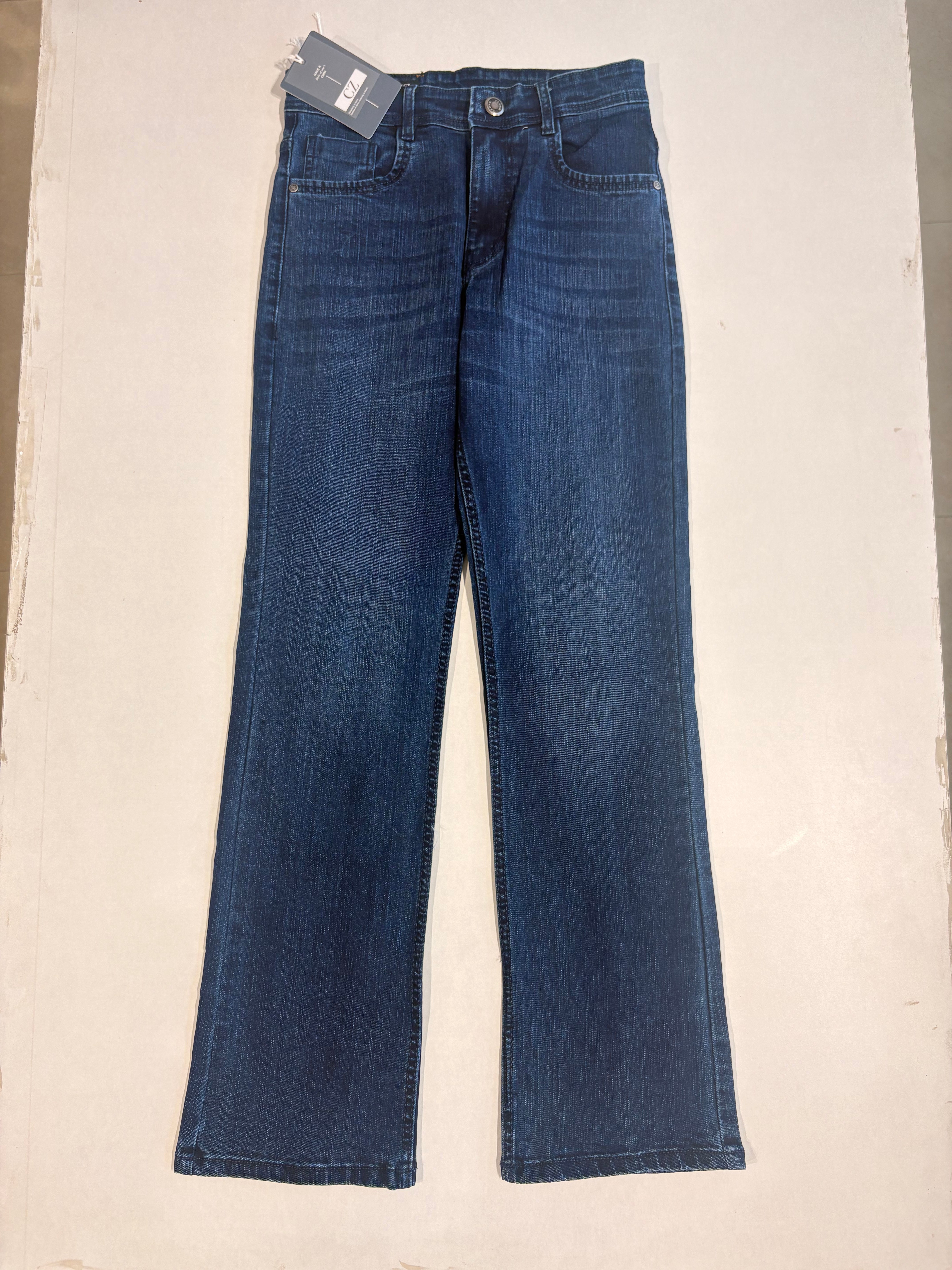 Unisex Classic Dark Blue Denim Jeans