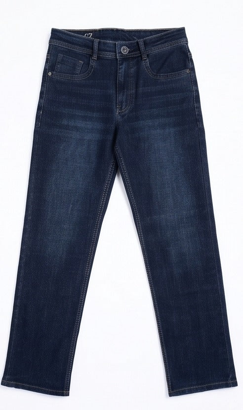 Men's Classic Dark Wash Straight Fit Jeans