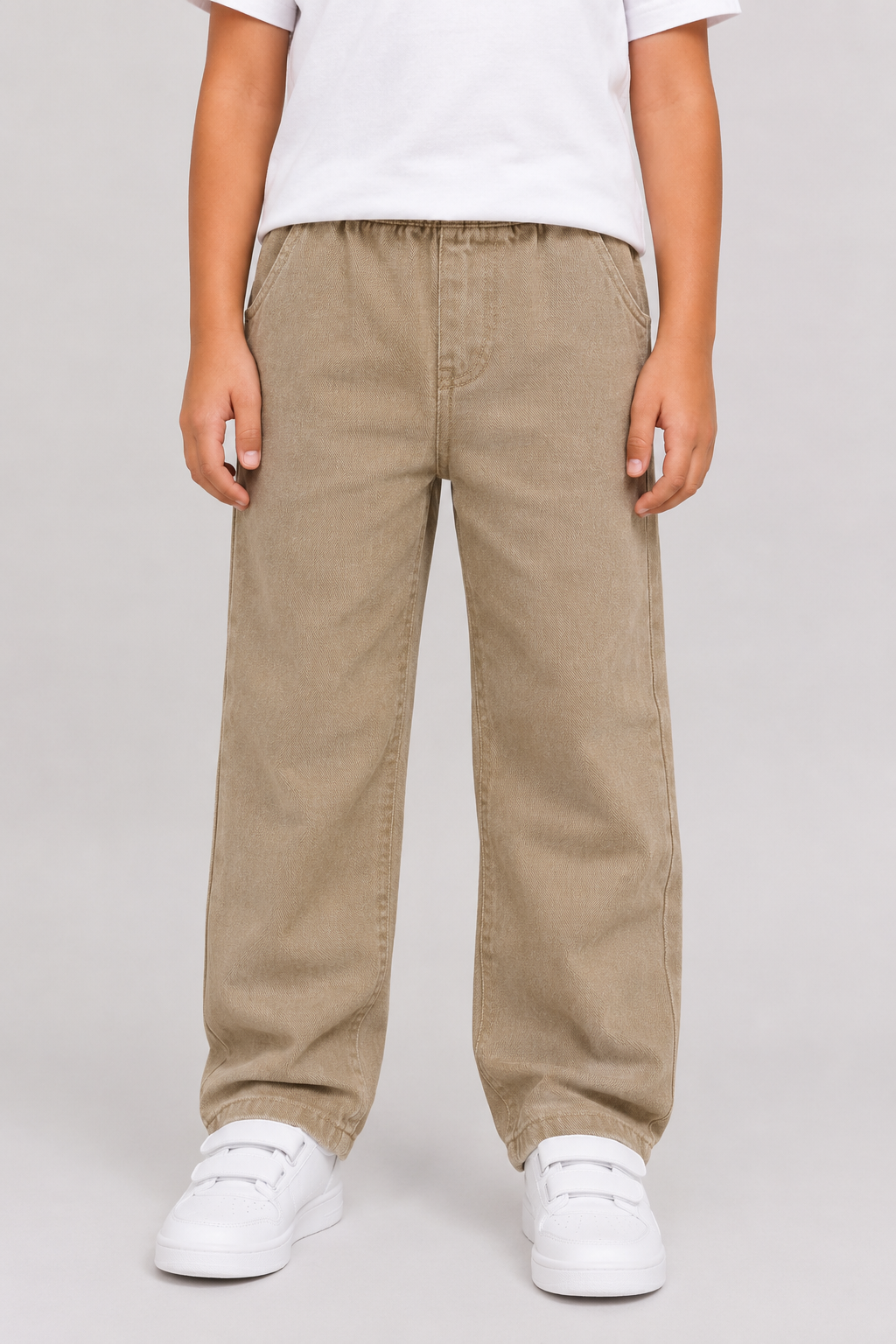 Kids Boys Cargo Pants – Elastic Waist Utility Trousers with Multiple Pockets