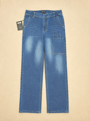 Vintage Wash Blue Denim Jeans for Men & Women