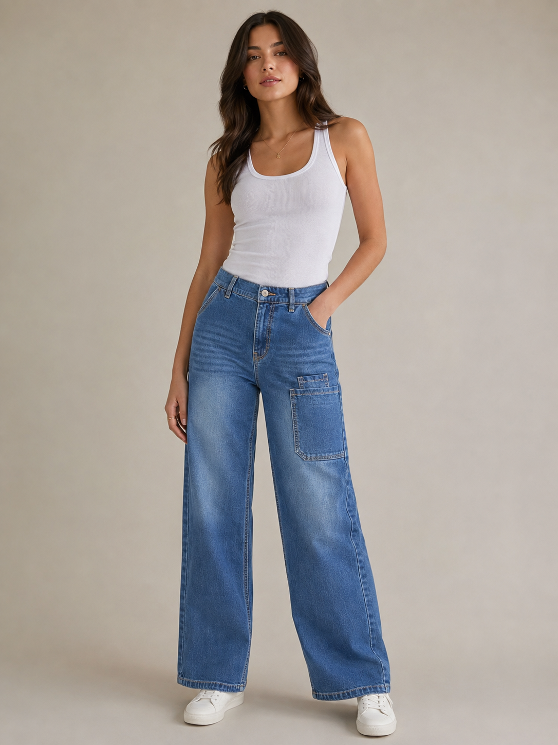 Vintage Wash Blue Denim Jeans for Men & Women