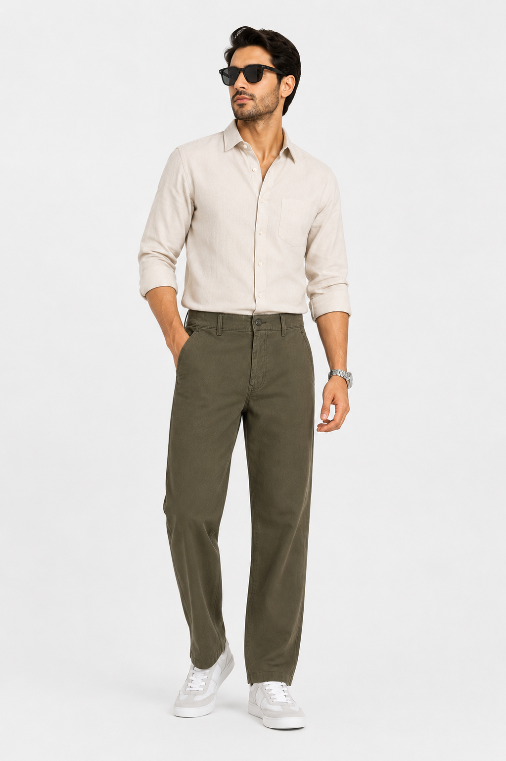 Men's Solid Casual & Formal Pants