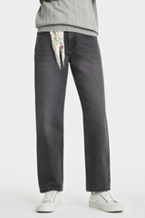 Charcoal Grey Regular Fit Denim Jeans