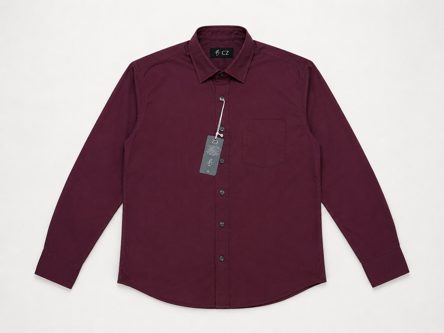 Men’s Premium Burgundy Utility Shirt – Full Sleeve Casual Button-Down Shirt
