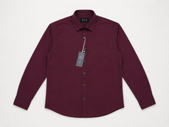 Men’s Premium Burgundy Utility Shirt – Full Sleeve Casual Button-Down Shirt