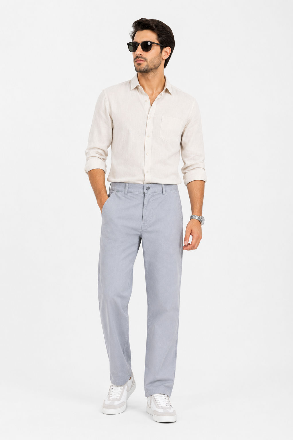 Men's Solid Casual & Formal Pants