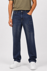 Vintage Wash Utility Denim Jeans