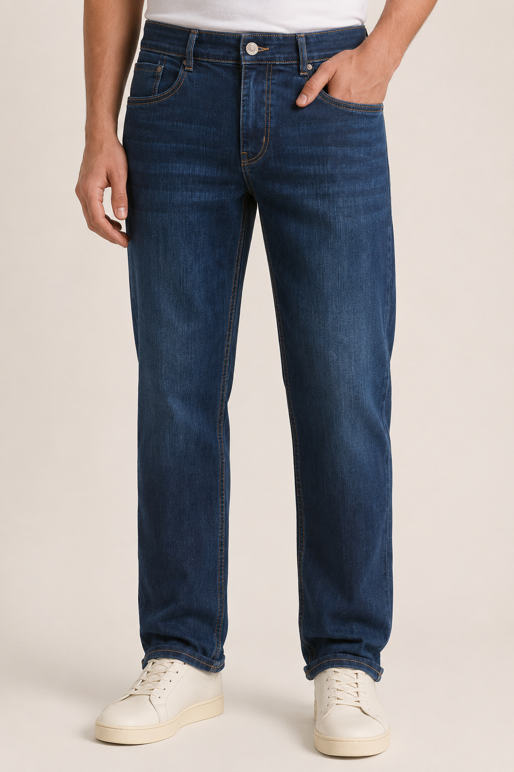 Unisex Classic Dark Blue Jeans