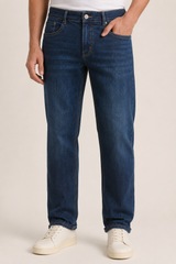 Unisex Classic Dark Blue Jeans