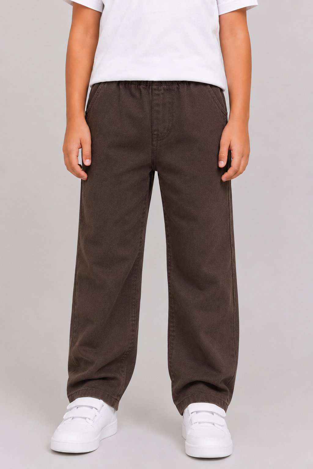 Kids Boys Cargo Pants – Elastic Waist Utility Trousers with Multiple Pockets