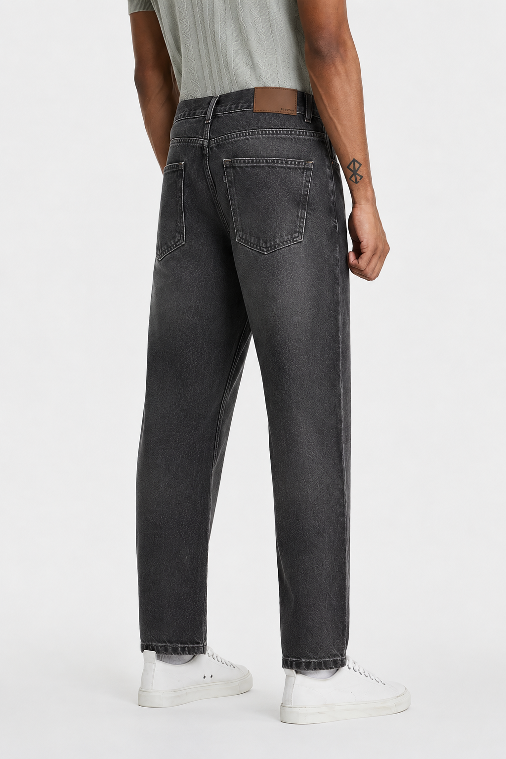 Charcoal Grey Regular Fit Denim Jeans