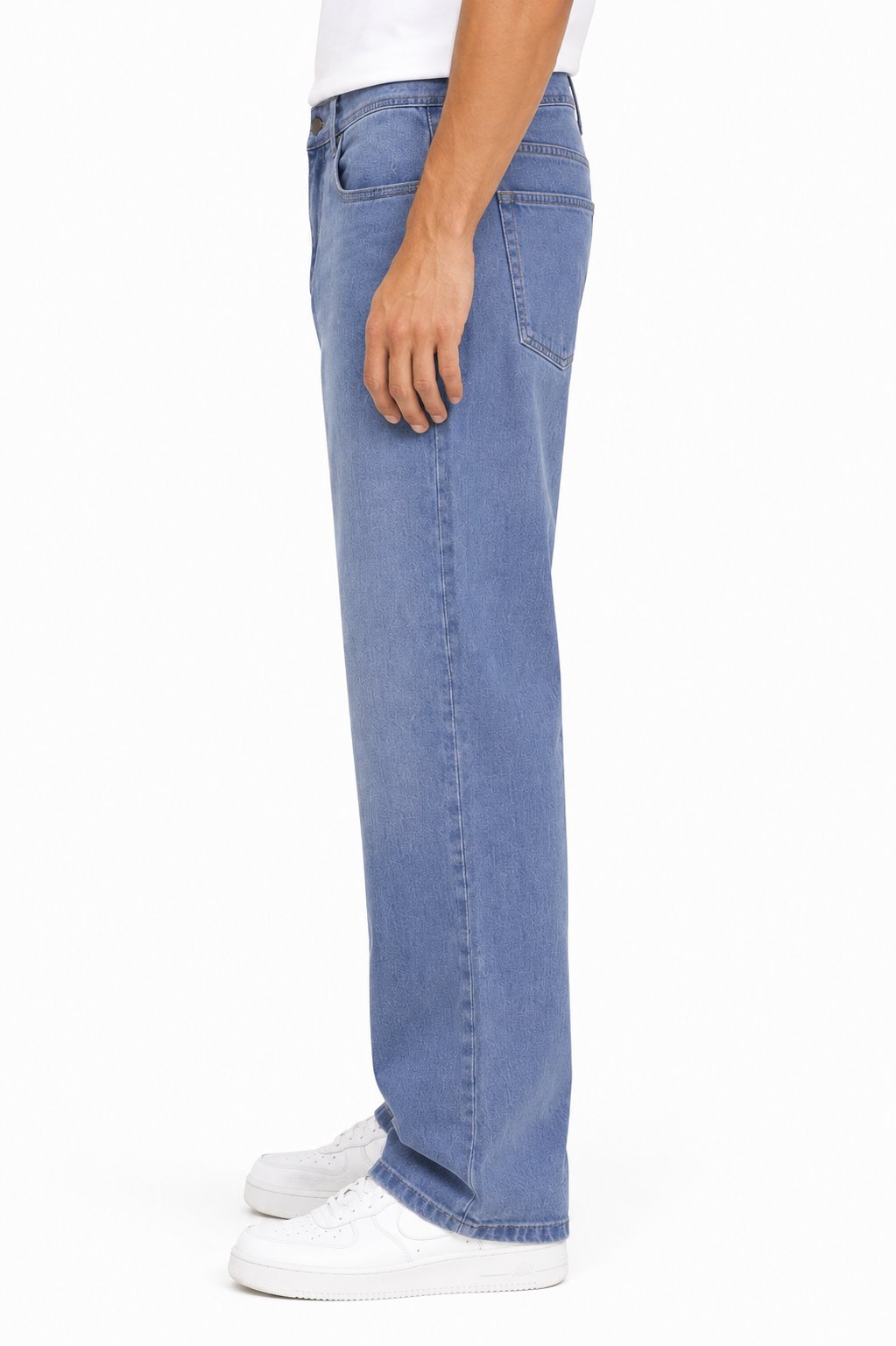 Light Wash Wide Leg Denim Jeans