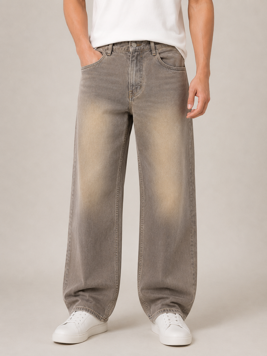 Vintage Earth-Tone Cargo Pants – Classic Everyday Style