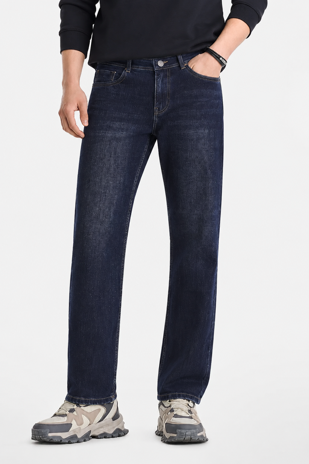 Dark Indigo Straight Fit Denim Jeans