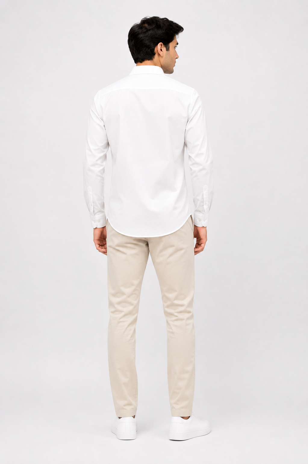 Men’s Classic White Utility Shirt – Full Sleeve Casual Button-Down Shirt