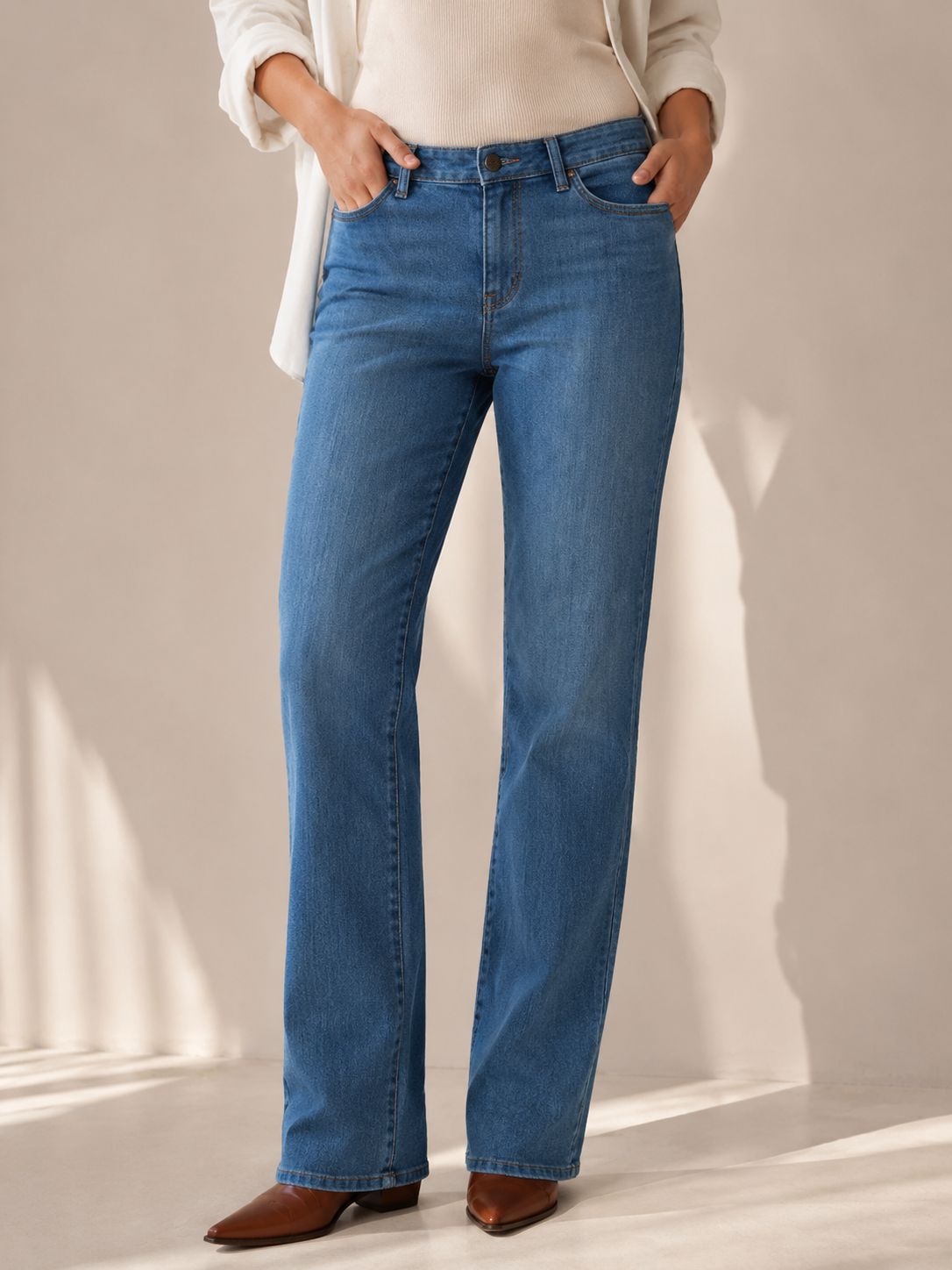 Vintage Blue Washed Denim Jeans – Unisex