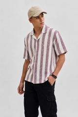 Mauve Stripe Resort Shirt